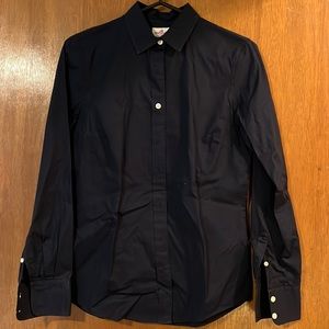 Navy collared button down